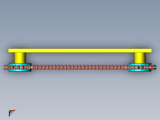 链轮链条装运动仿真俯视缩略图
