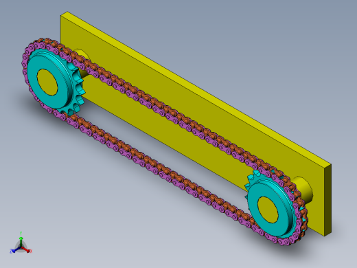 链轮链条装运动仿真正等轴测缩略图