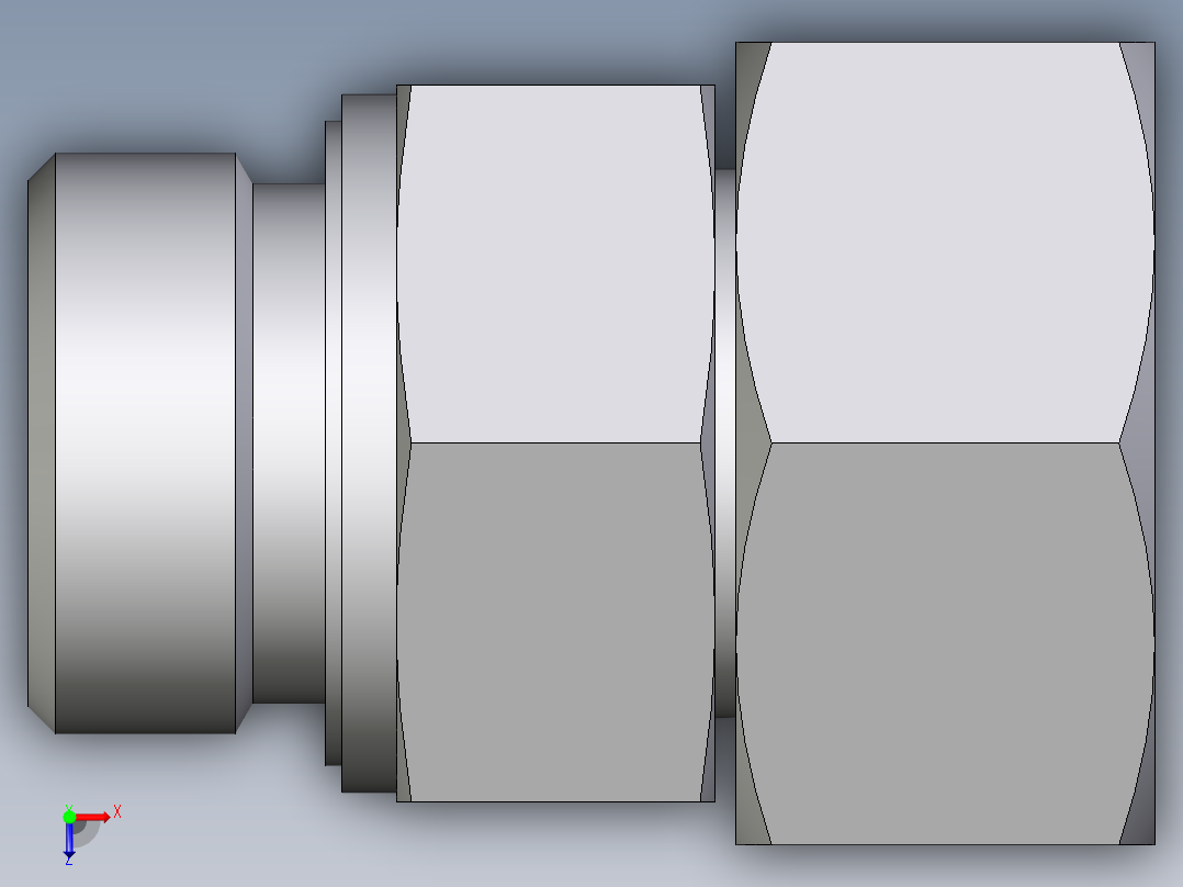 卡套式工业通用硬管接头EO_Swivel_connector_EGE25SREDCF俯视图