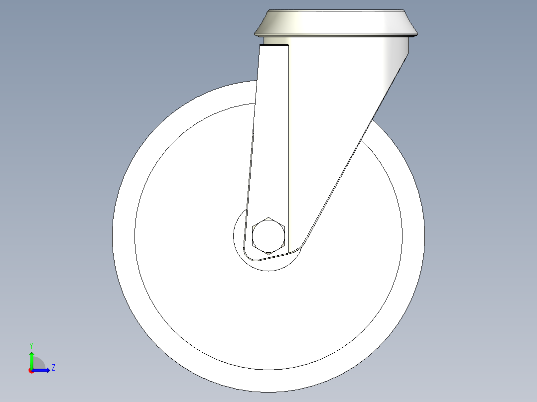 型材-KJN 515366 125MM WHEEL左视图