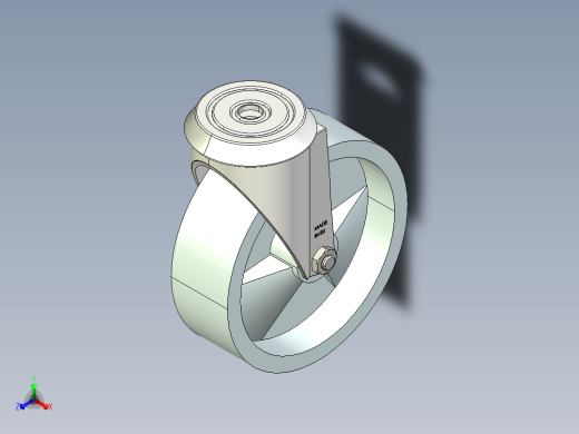 型材-KJN 515366 125MM WHEEL正等轴测缩略图