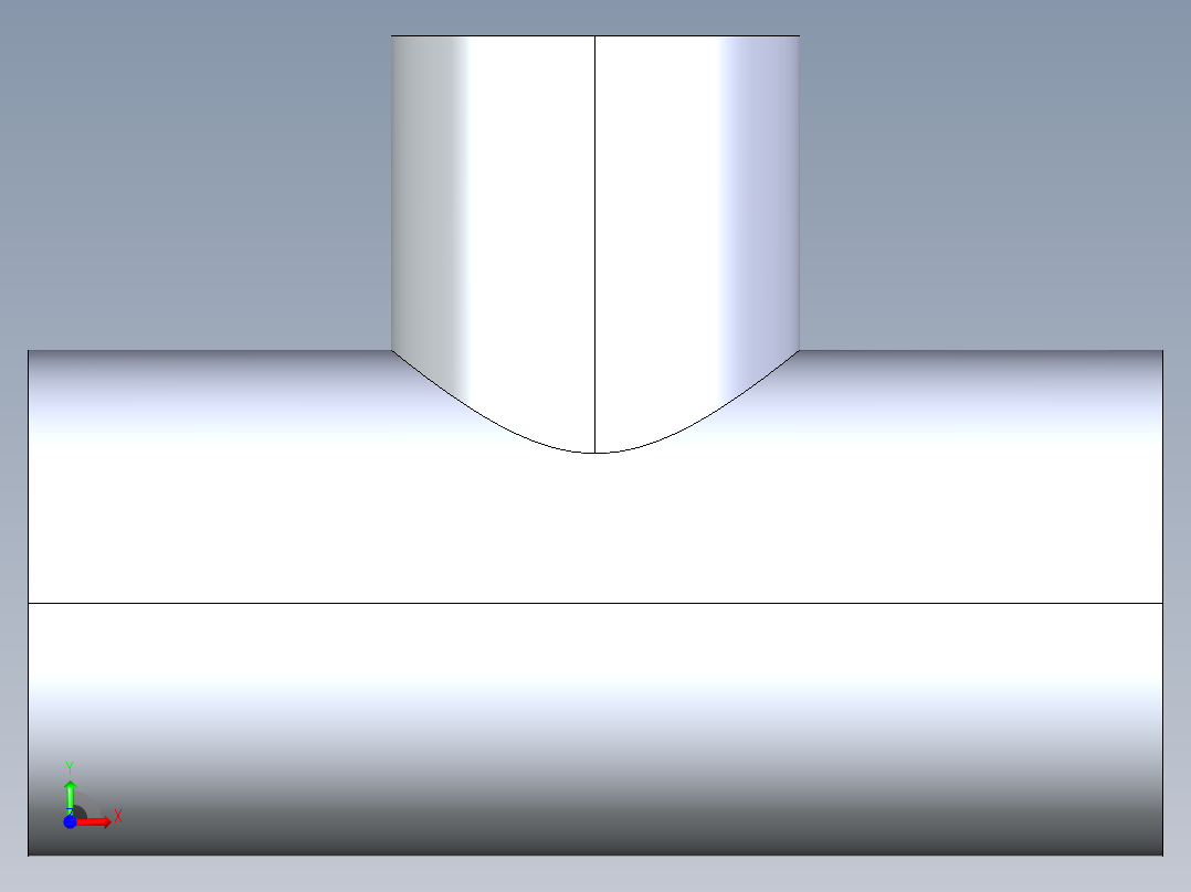 CPVC管件02-Sch80_ReducingTee_SxSxS_9801-101_0.75in x 0.5in前视图