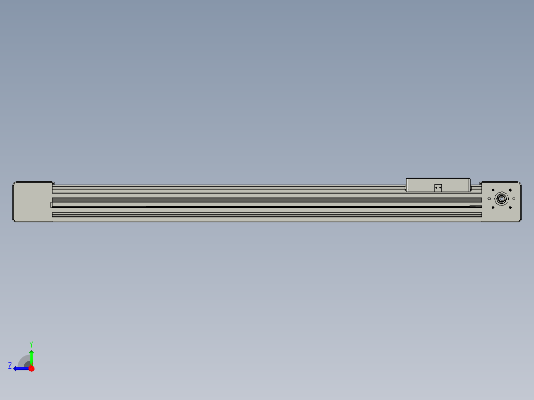 威洛博直线电机模组EB6-L140-S700-光轴右视图