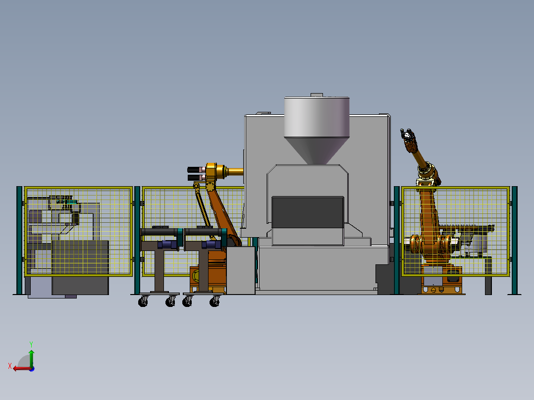 注塑产品自动化后视图