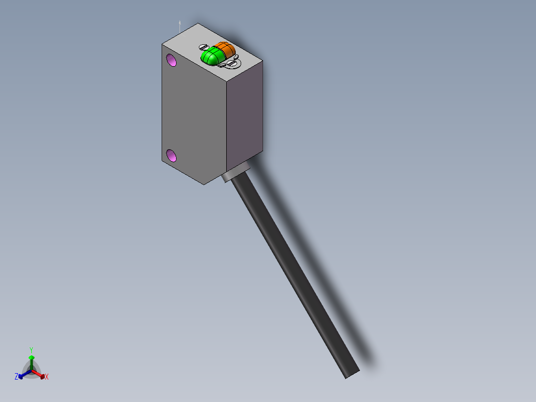 光电开关-CX-441正等轴测图