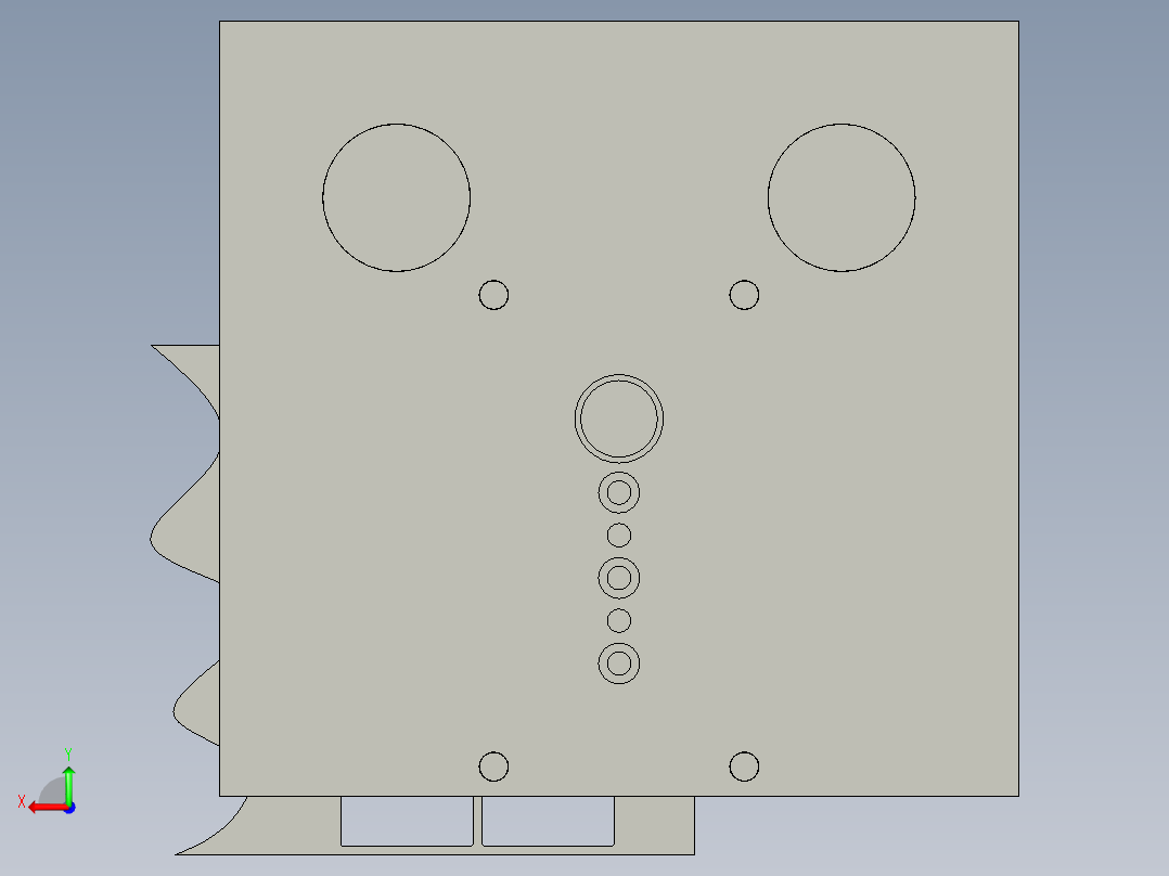 卡板冲孔落料复合模后视图
