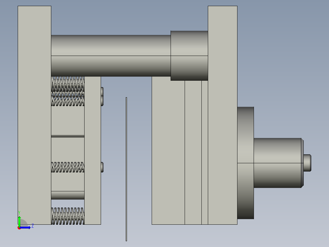卡板冲孔落料复合模左视图
