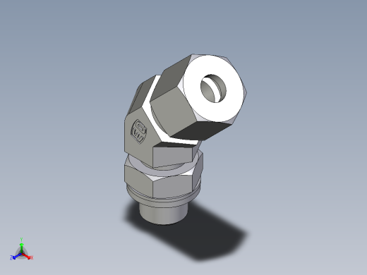 卡套式工业通用硬管接头EO_Adjustable_locknut_45_deg_elbow_VEE08SRCF