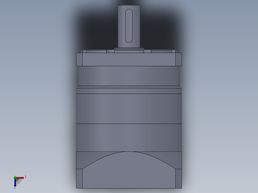 电动滑台模组PLF120-减速机模型俯视图