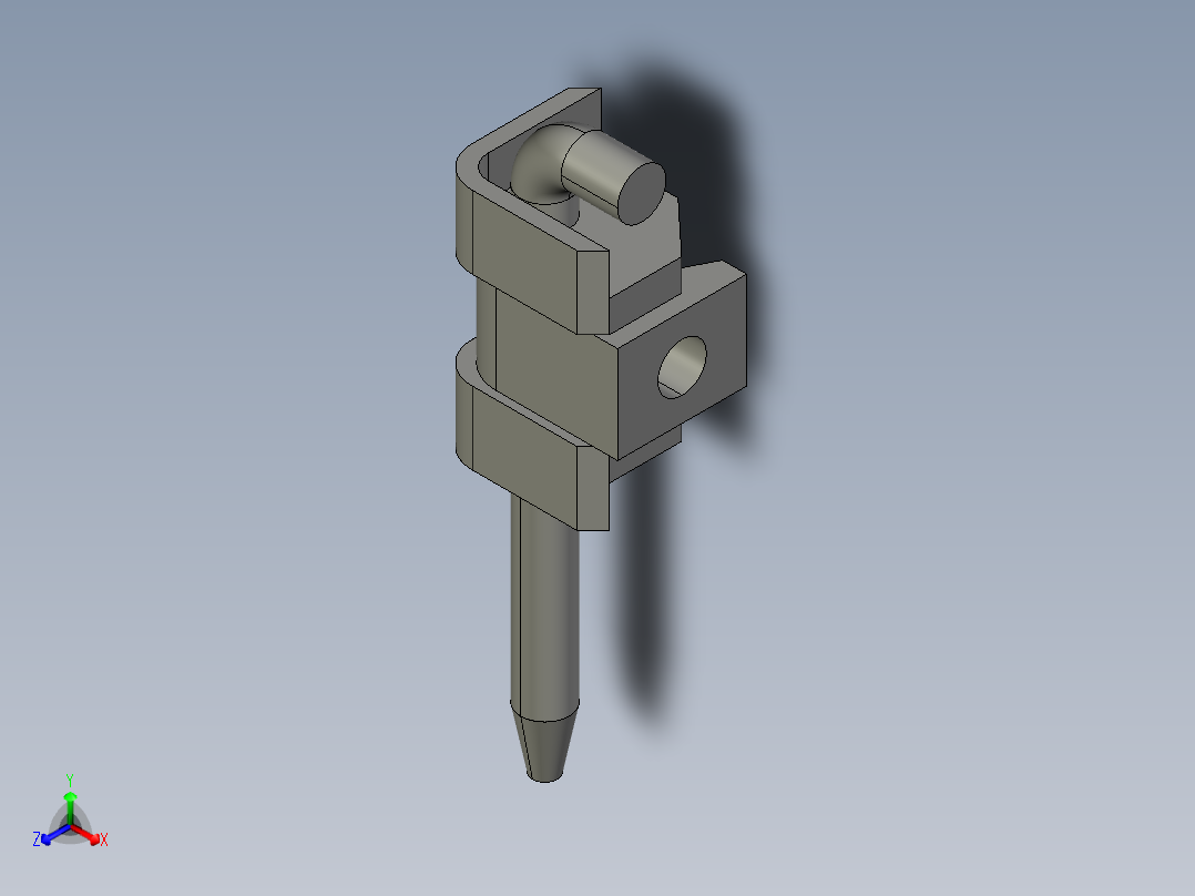 梢型鉸鏈(A)PLH-3D多系列多零件图纸模型主视图