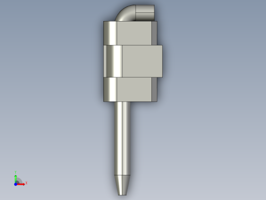 梢型鉸鏈(A)PLH-3D多系列多零件图纸模型前视缩略图