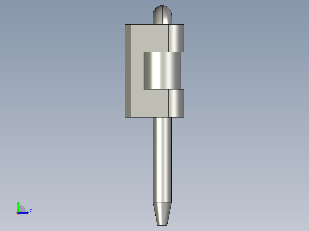 梢型鉸鏈(A)PLH-3D多系列多零件图纸模型左视图