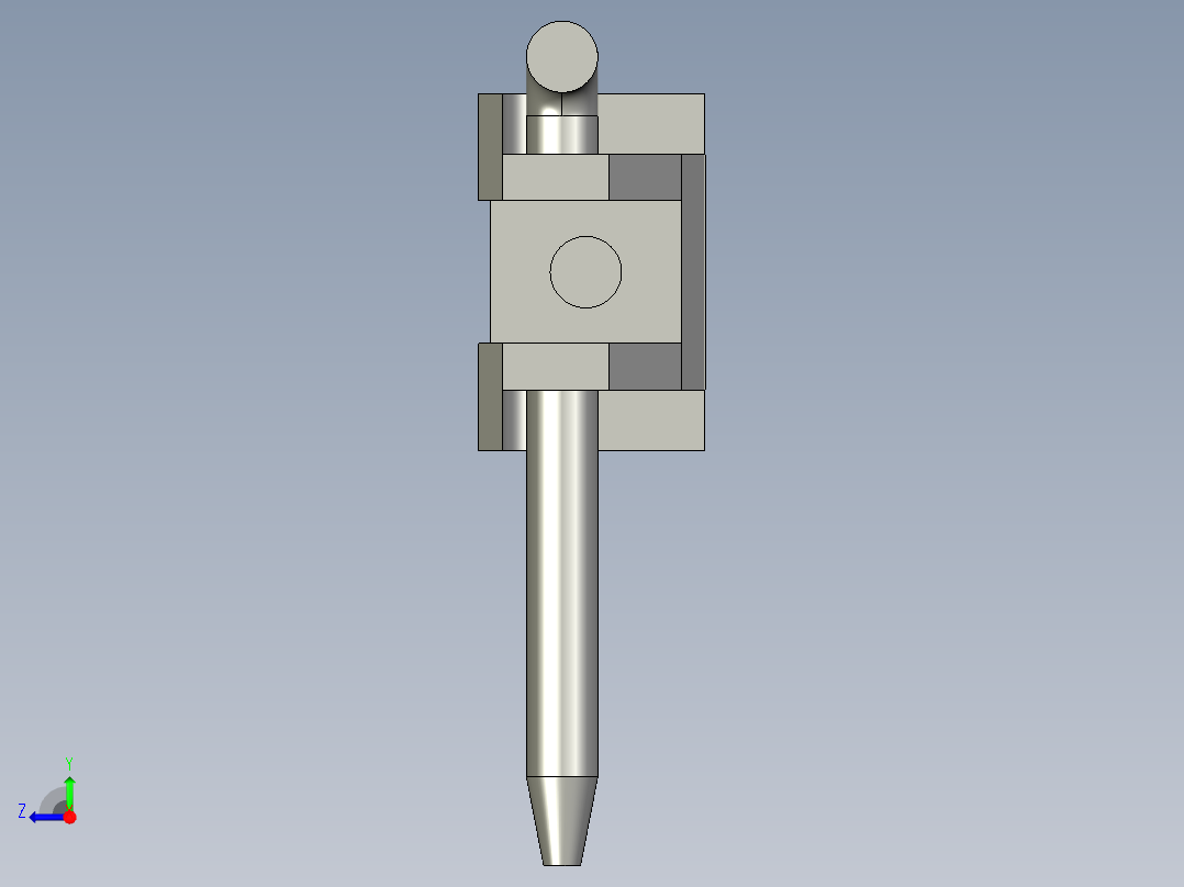 梢型鉸鏈(A)PLH-3D多系列多零件图纸模型右视图