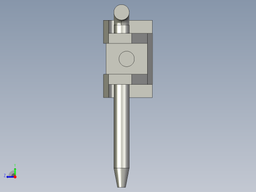 梢型鉸鏈(A)PLH-3D多系列多零件图纸模型右视缩略图