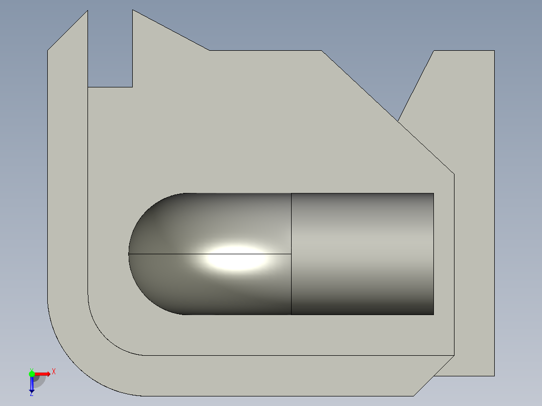 梢型鉸鏈(A)PLH-3D多系列多零件图纸模型俯视图