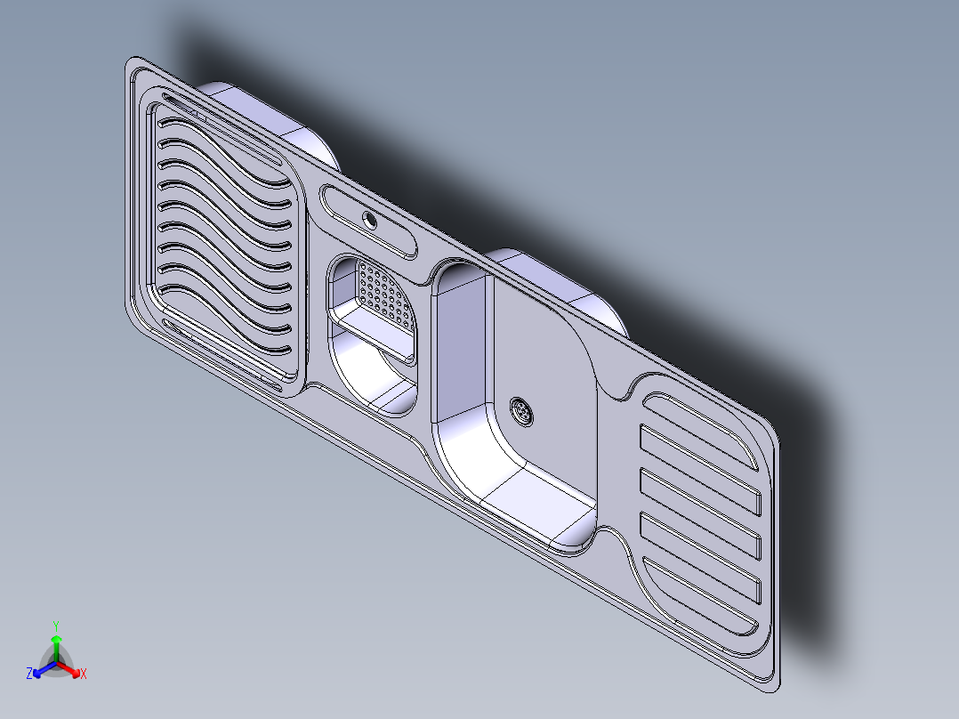 水槽、不锈钢水槽(126)正等轴测图