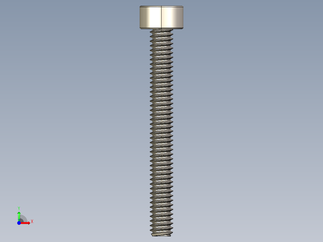 Screw_DIN_912_M2x18F_A2.STEP公制内六角螺钉前视图