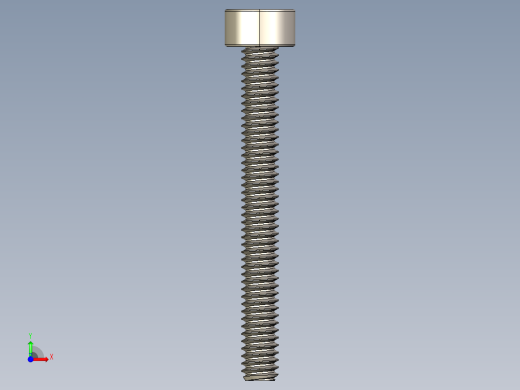 Screw_DIN_912_M2x18F_A2.STEP公制内六角螺钉前视缩略图
