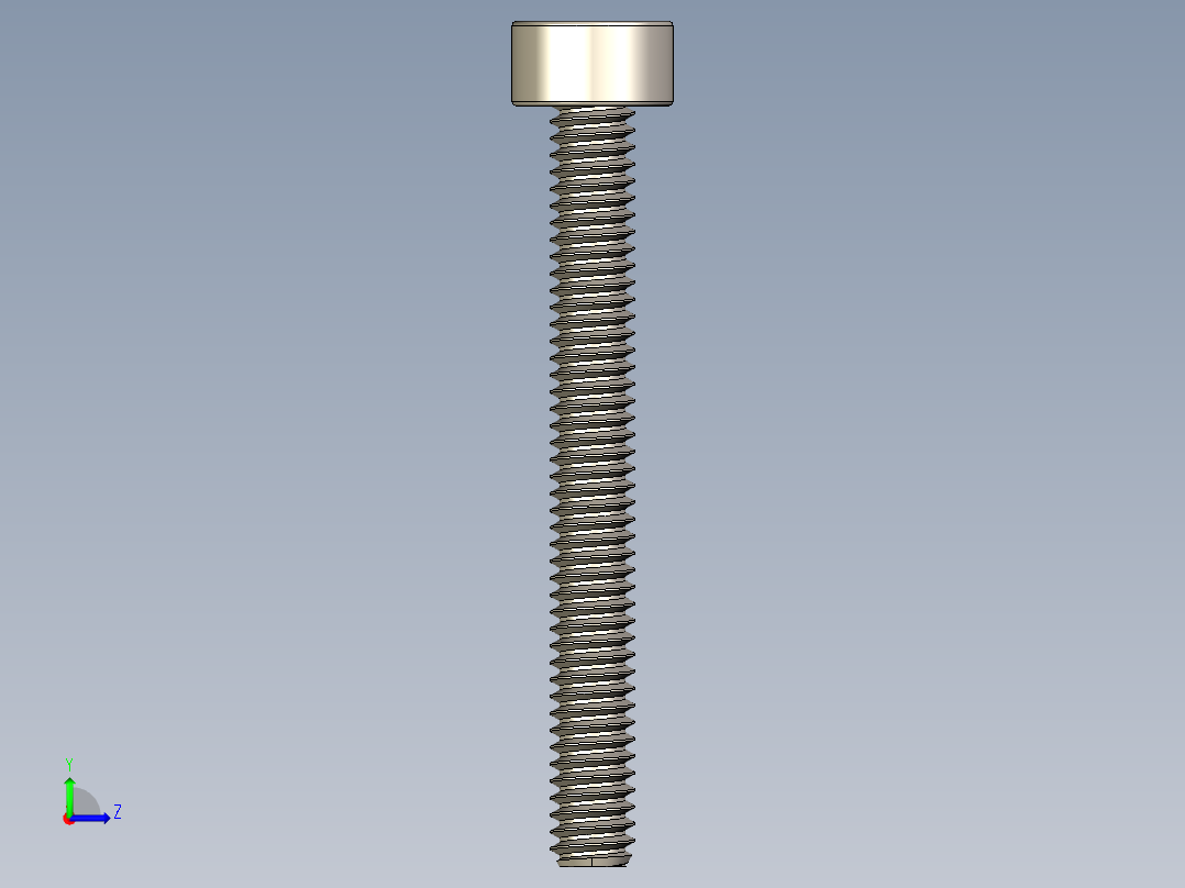 Screw_DIN_912_M2x18F_A2.STEP公制内六角螺钉左视图