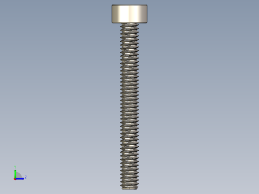 Screw_DIN_912_M2x18F_A2.STEP公制内六角螺钉左视缩略图