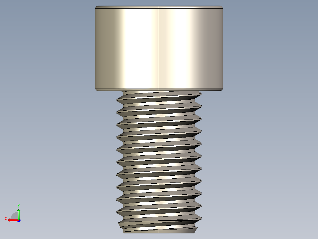 Screw_DIN_912_M12x20F_A2.STEP公制内六角螺钉后视图