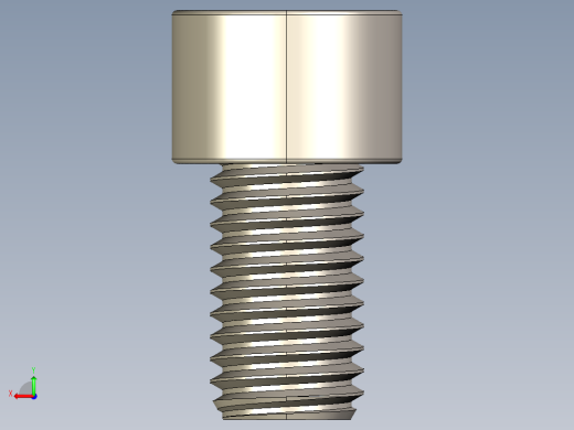 Screw_DIN_912_M12x20F_A2.STEP公制内六角螺钉后视缩略图