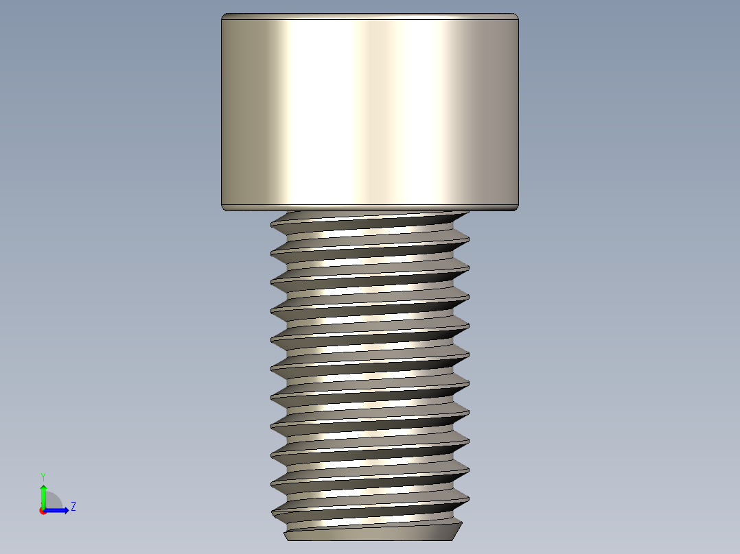 Screw_DIN_912_M12x20F_A2.STEP公制内六角螺钉左视图