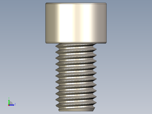 Screw_DIN_912_M12x20F_A2.STEP公制内六角螺钉左视缩略图