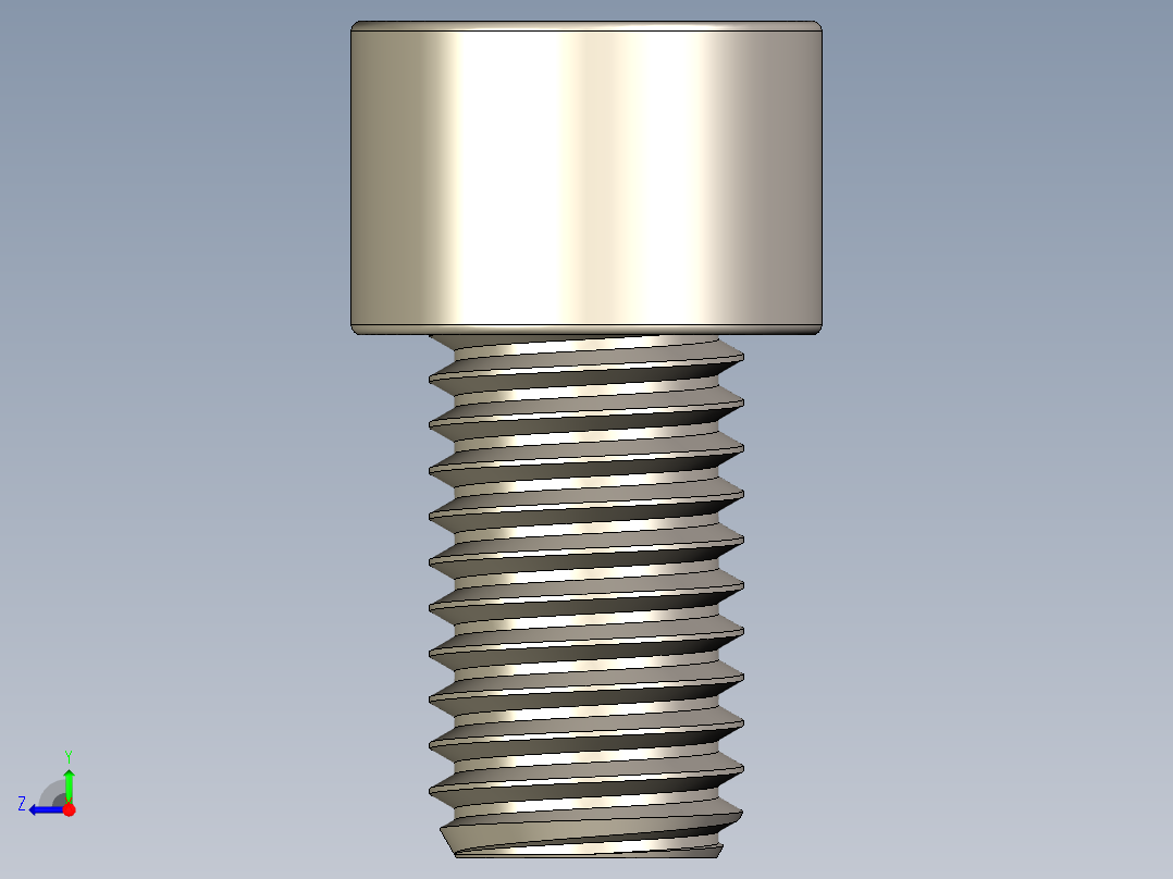 Screw_DIN_912_M12x20F_A2.STEP公制内六角螺钉右视图