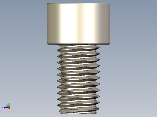 Screw_DIN_912_M12x20F_A2.STEP公制内六角螺钉右视缩略图