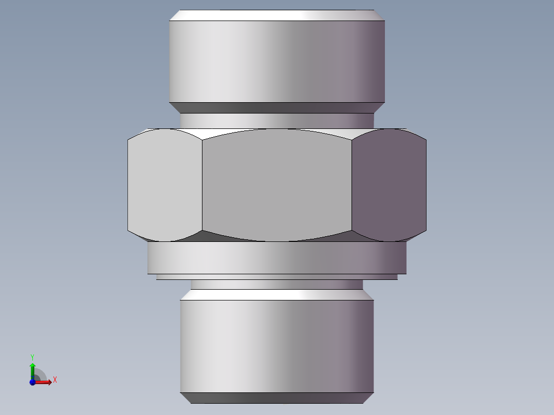公制螺纹ED密封、1DM-20-18WD前视图