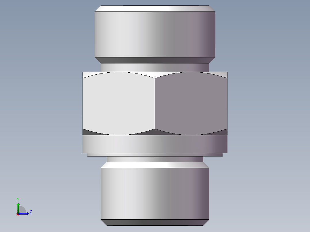 公制螺纹ED密封、1DM-20-18WD左视图
