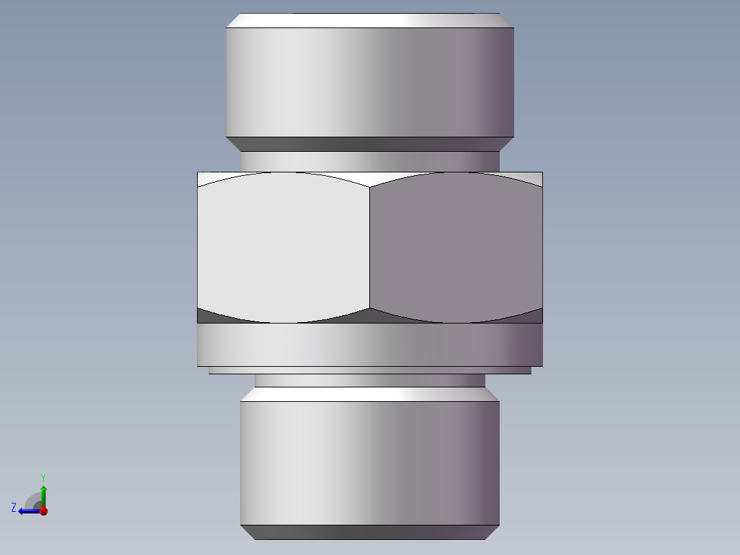 公制螺纹ED密封、1DM-20-18WD右视图