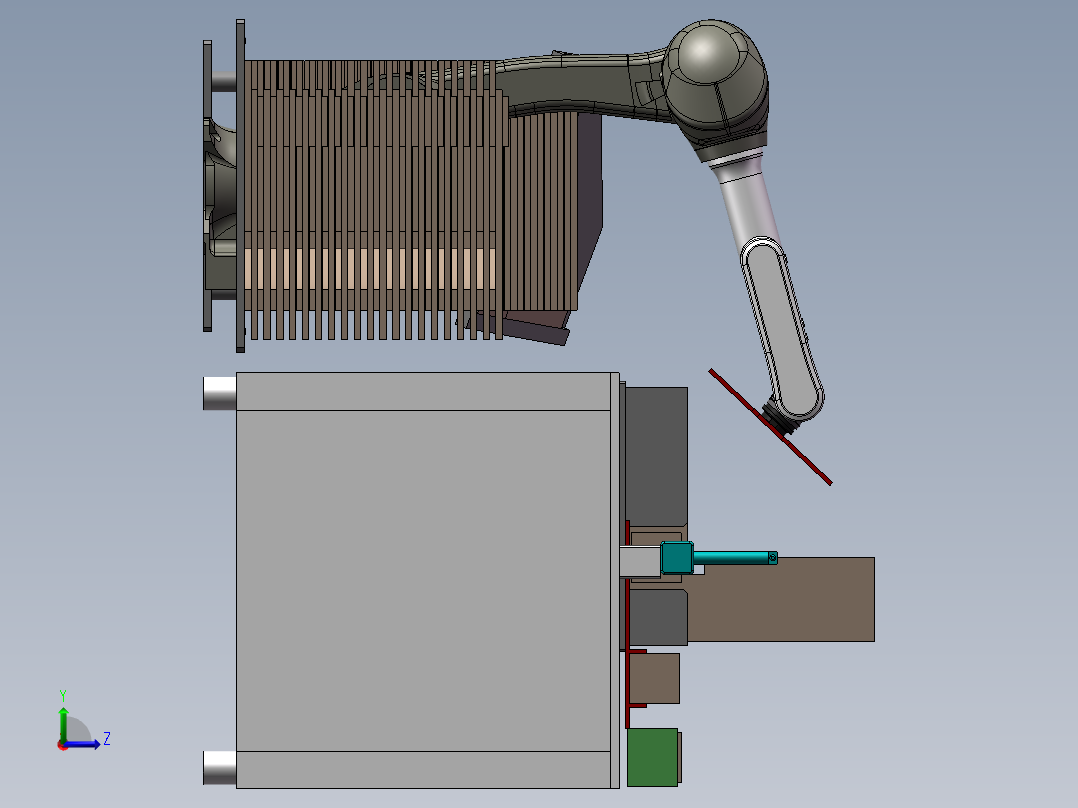 机器人木板拼接自动化方案左视图