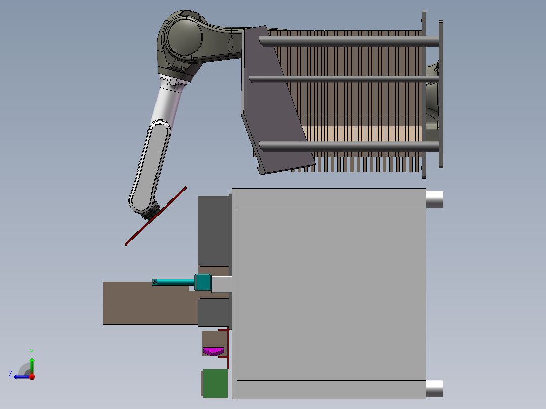 机器人木板拼接自动化方案右视图