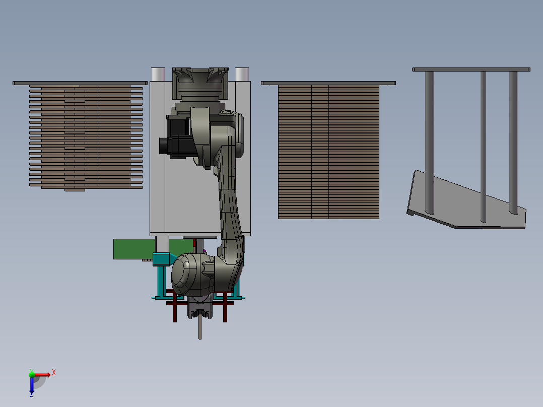 机器人木板拼接自动化方案俯视图