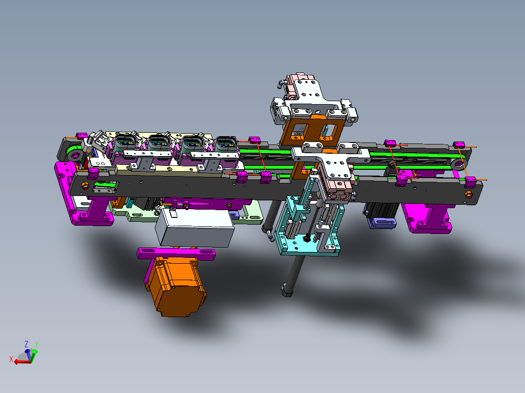 0.85米0.106米双带输送机构主视图