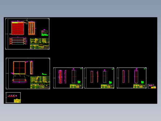 翅片管式换热器cad图纸总装配图及零件图cad图纸