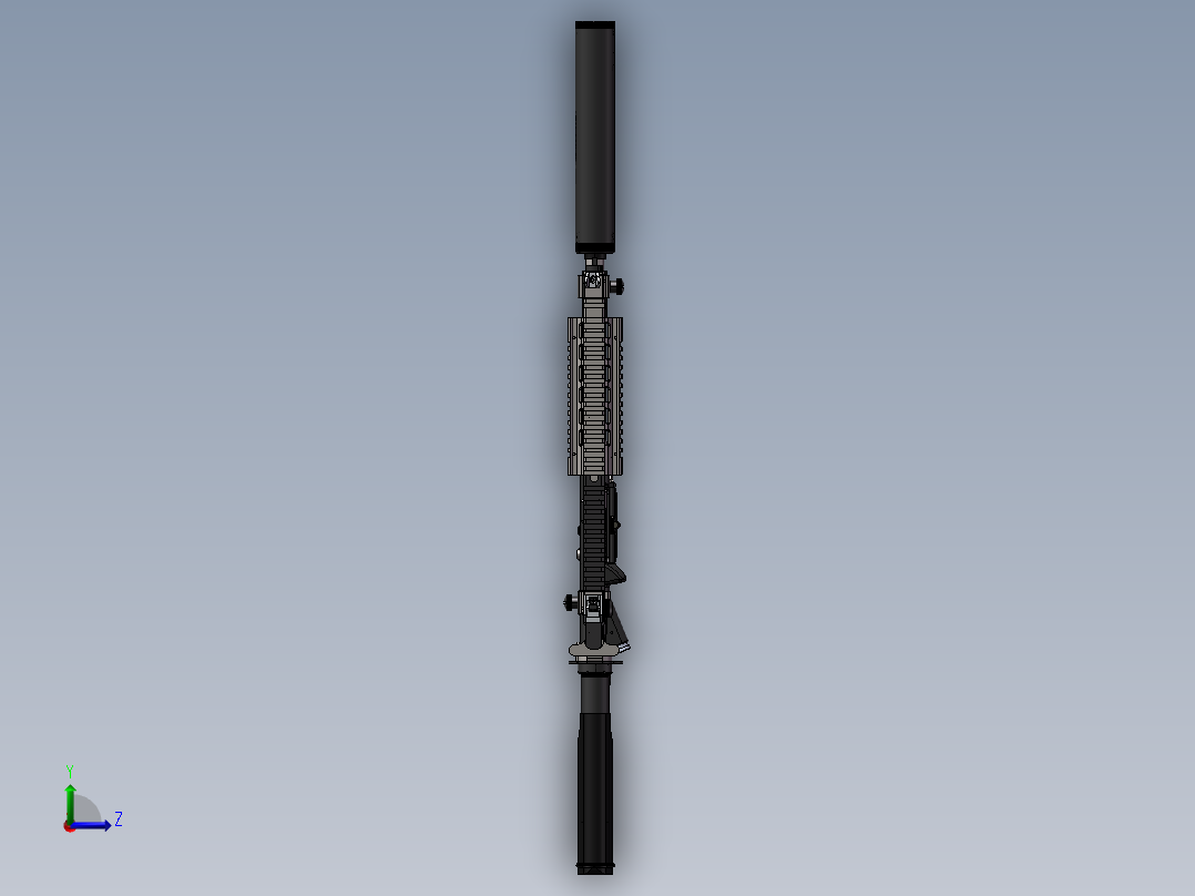 手枪左轮冲锋枪老式狙击步枪设计3D图纸sig516-1 2 STP SW UG X_T左视图