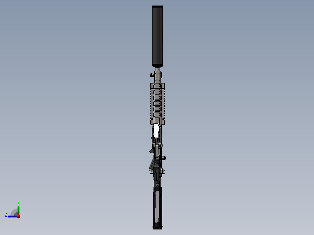 手枪左轮冲锋枪老式狙击步枪设计3D图纸sig516-1 2 STP SW UG X_T右视图