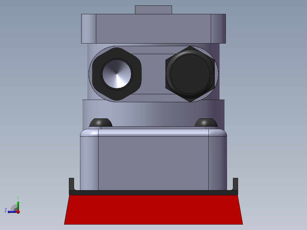 方形气动打磨机-75X100右视图
