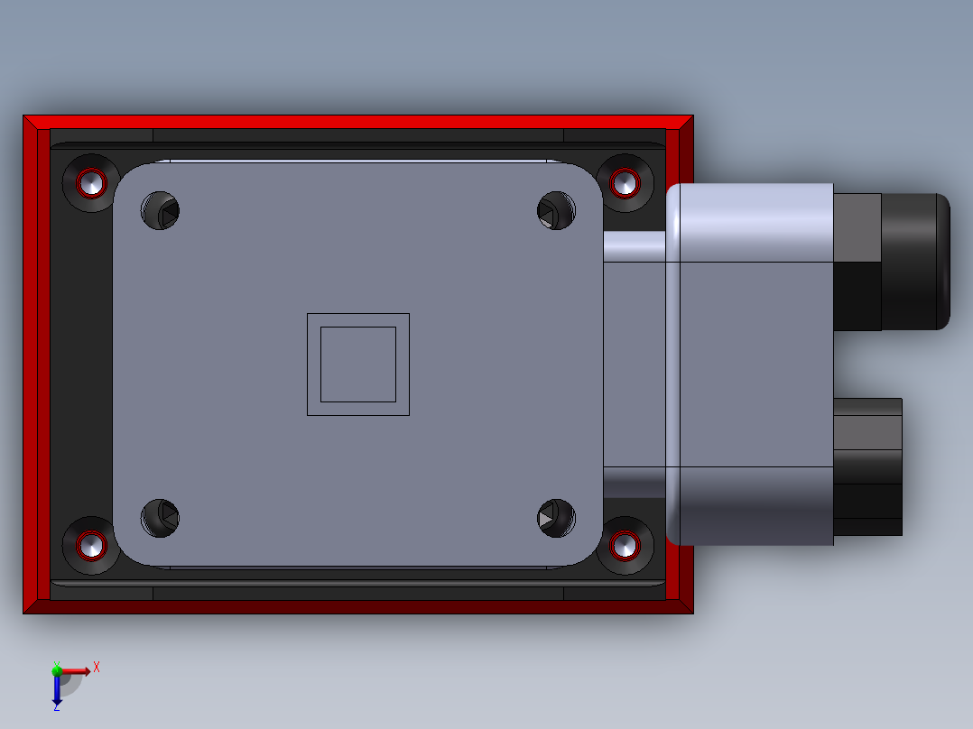 方形气动打磨机-75X100俯视图
