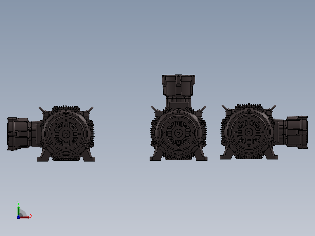 防爆电机Weg IEC W22 xdb plameproof 4-6-8前视图