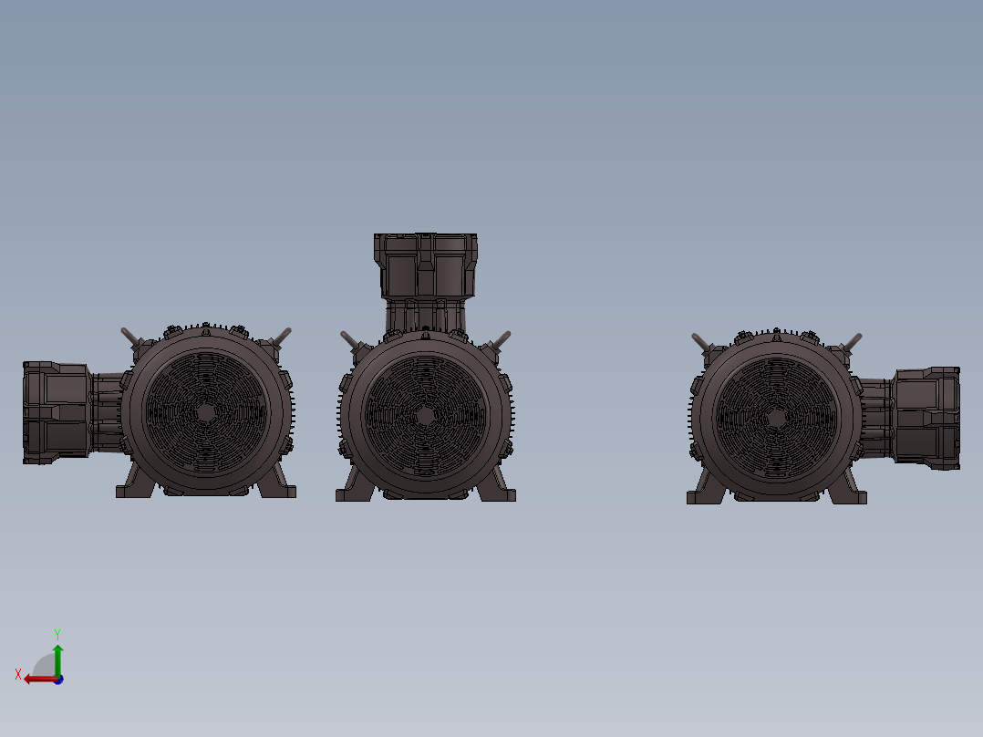 防爆电机Weg IEC W22 xdb plameproof 4-6-8后视图