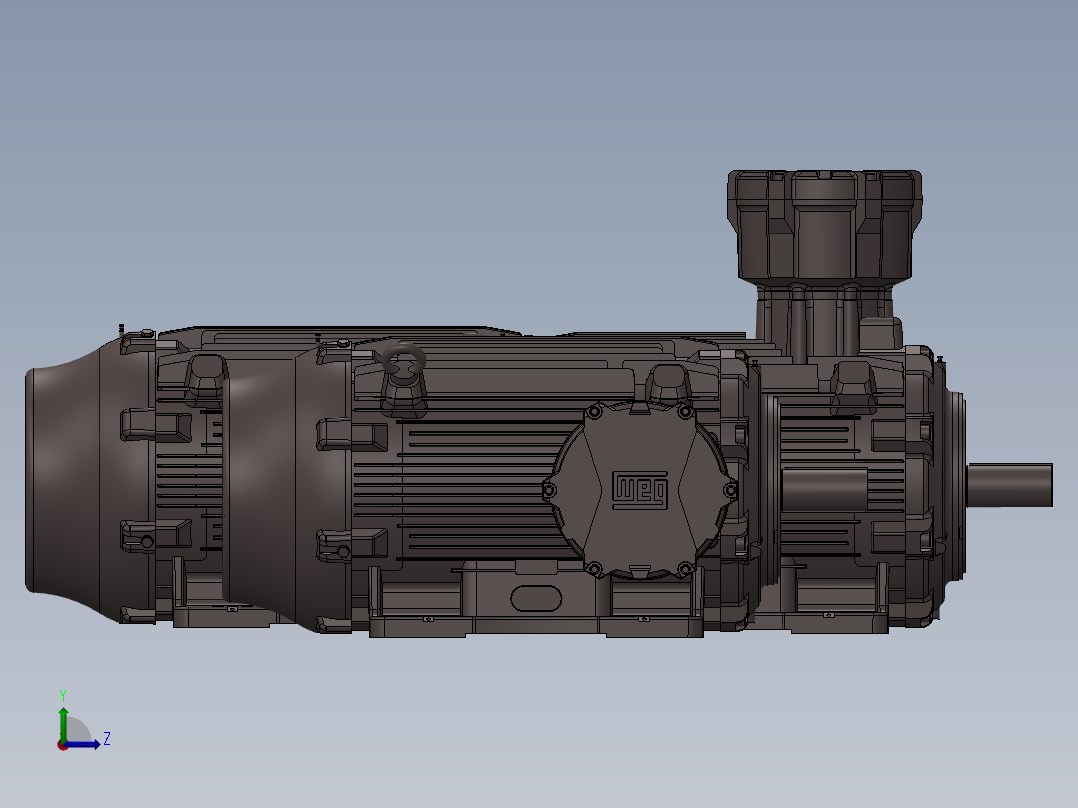 防爆电机Weg IEC W22 xdb plameproof 4-6-8左视图