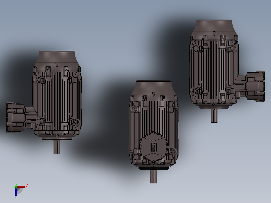 防爆电机Weg IEC W22 xdb plameproof 4-6-8俯视图