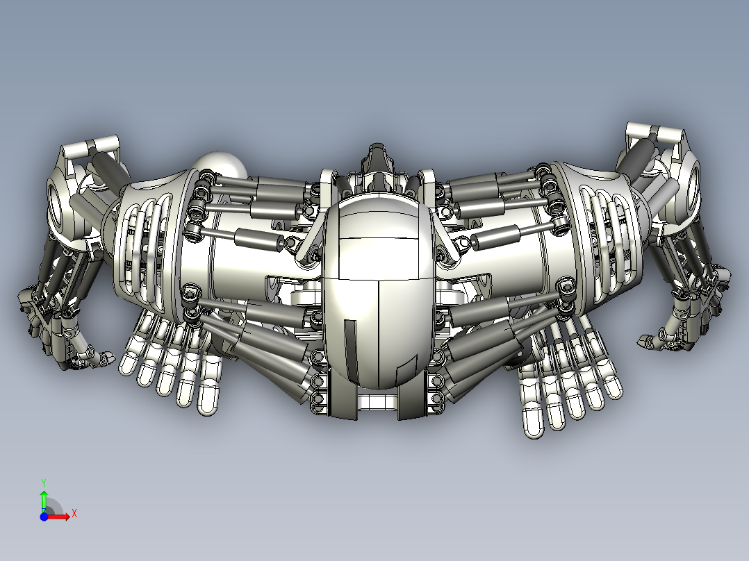 仿骨架机器人设计前视图