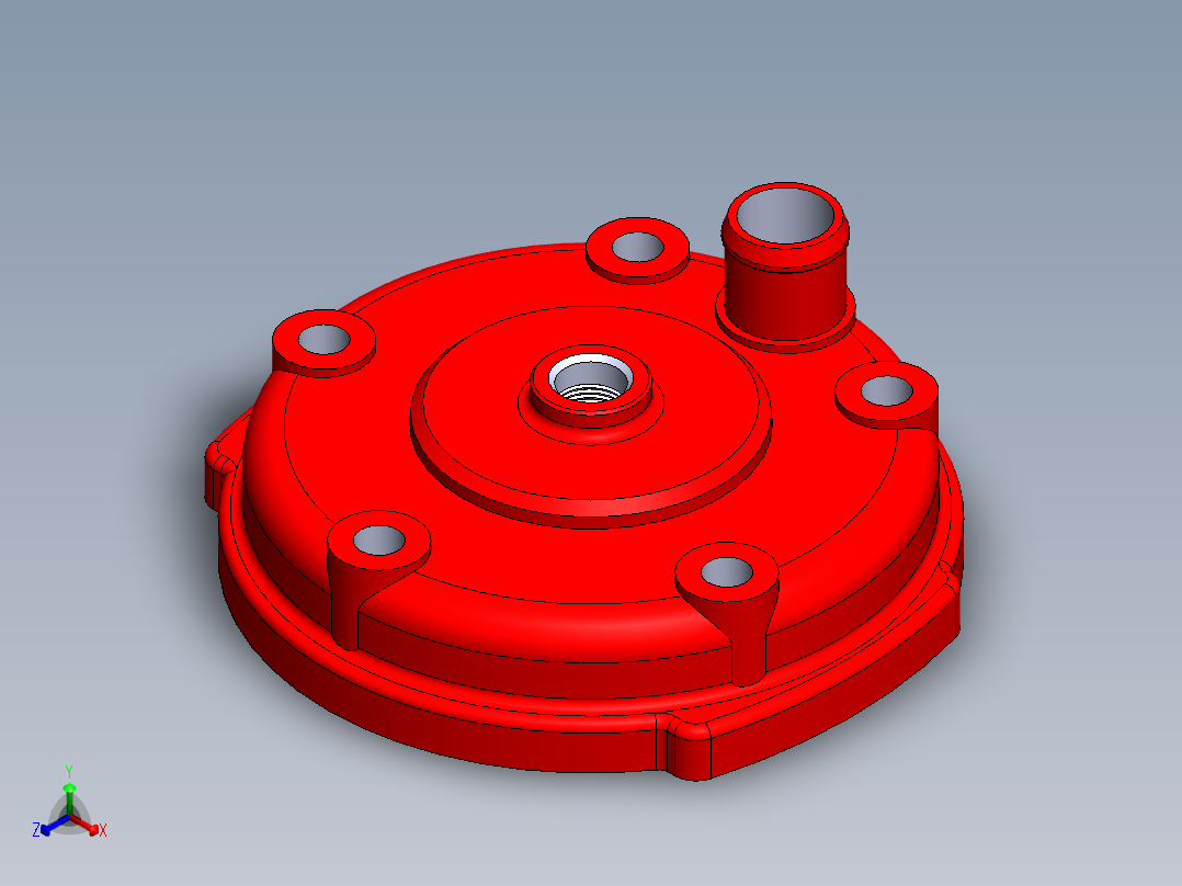 川崎忍者SS 150气缸盖正等轴测图
