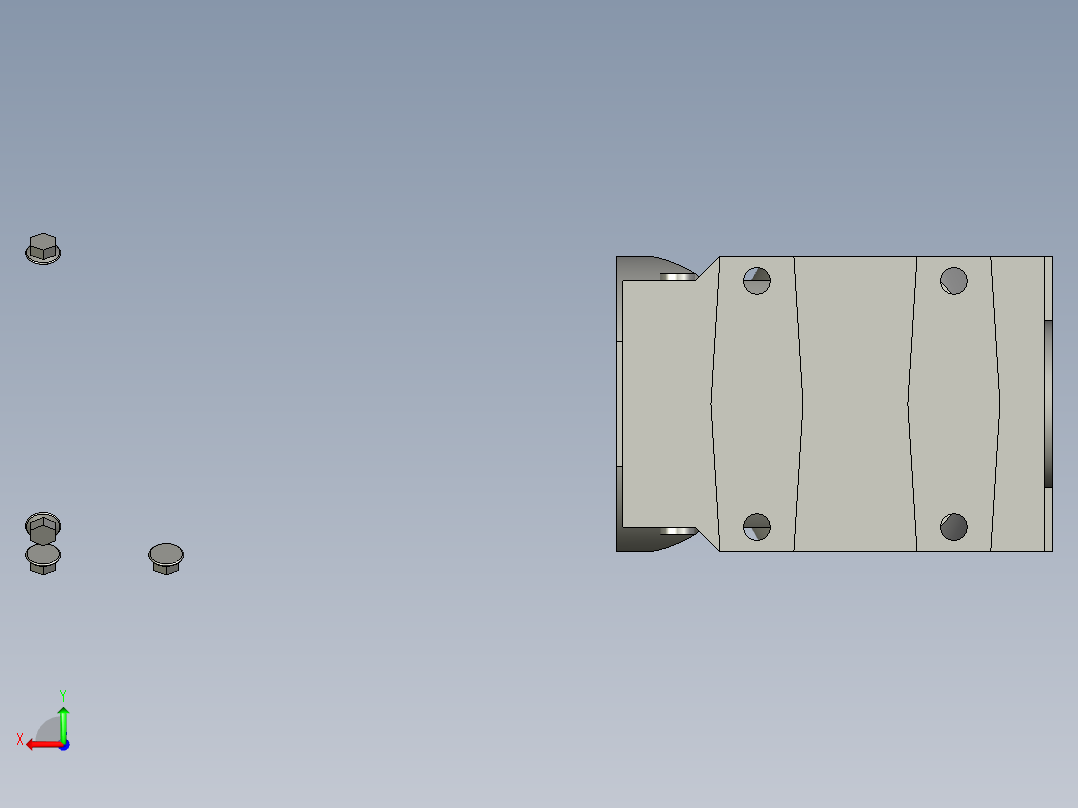 ZF19-LHN80MG4P三项异步电机后视图