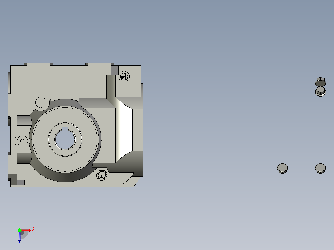 ZF19-LHN80MG4P三项异步电机俯视图